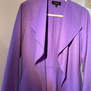 COPY - Talbots double faced wool jacket. Size 14. Dark lavender. Waist detail i…